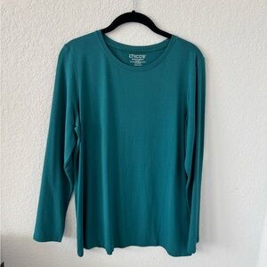 Chico's Teal Long Sleeve Tee